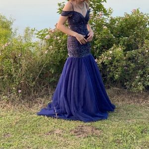Navy Blue Prom Dress